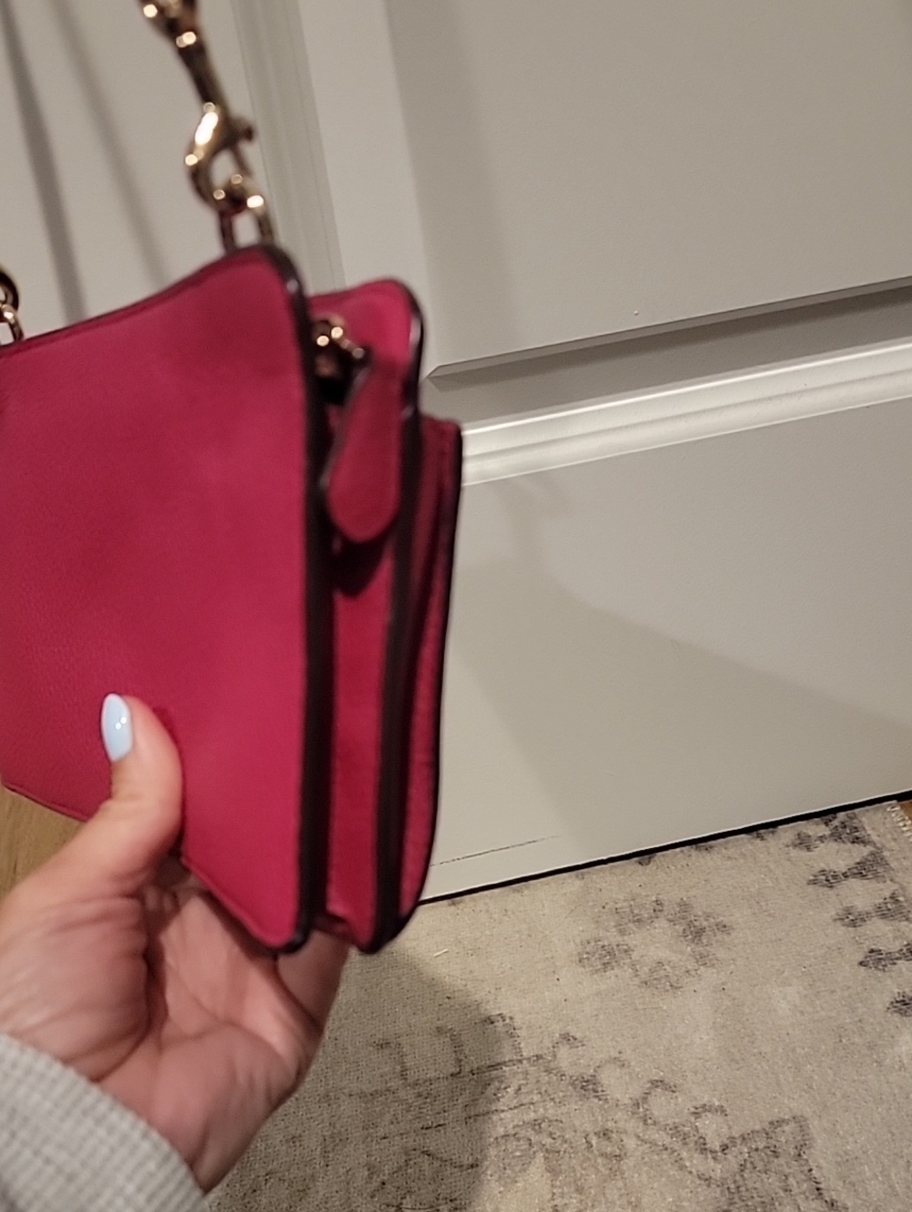 Coach Noa Pop-Up Messenger Leather Bag In Berry - Picture 9 of 17